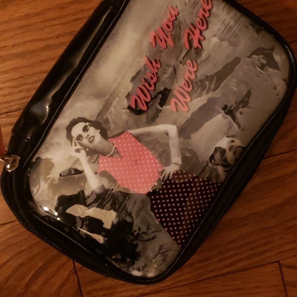 Makeup bag with new brushes